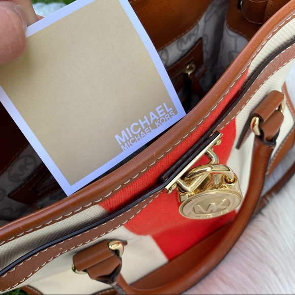 Michael Kors Hamilton canvas Handbag tote - Picture 5 of 16